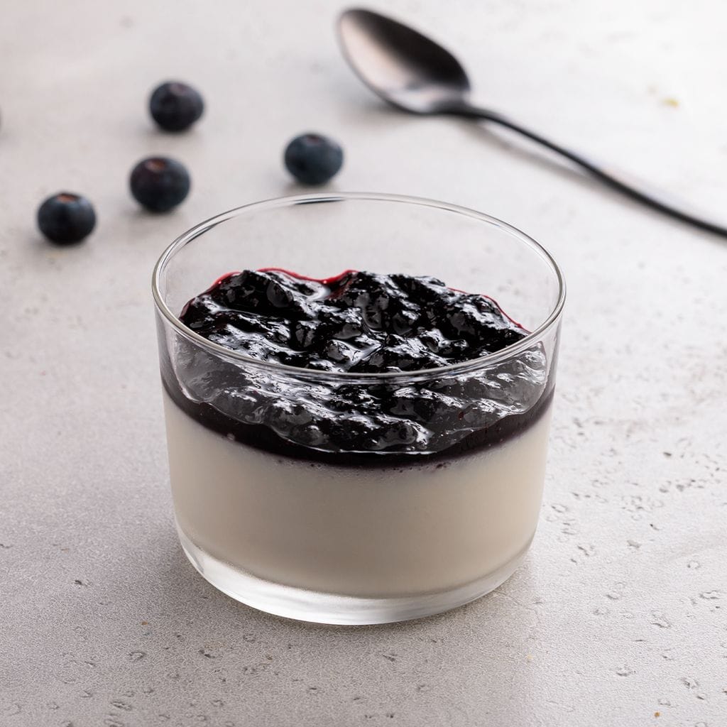 Blueberry Coconut Panna Cotta