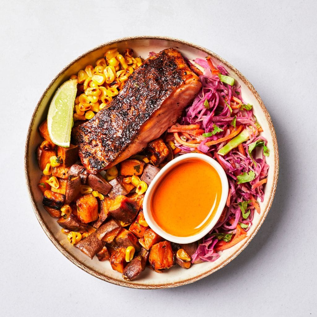 Spiced Cajun Salmon Salad