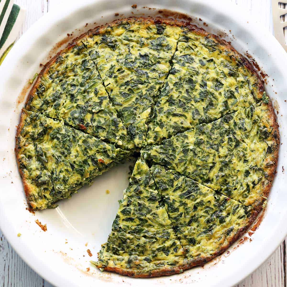 Crustless Spinach Quiche Recipe