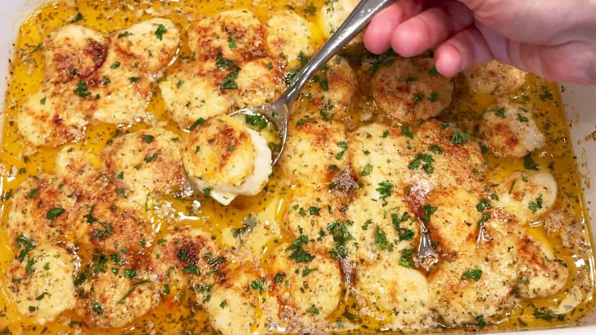 The scallops are ready.