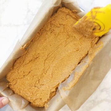 The batter was transferred to the pan.