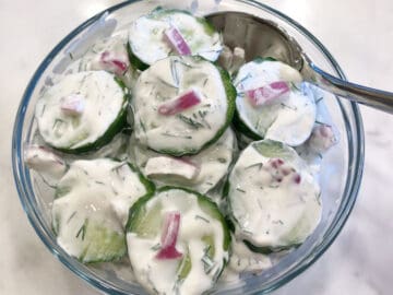 Remixing the salad.