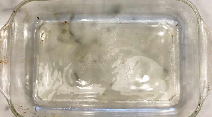 A greased baking dish.