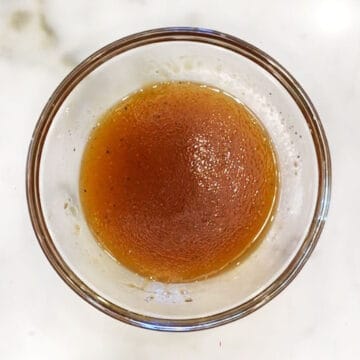 Marinade in a bowl.