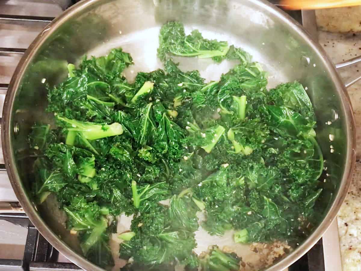 The kale is wilted.