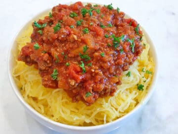 The dish is served.