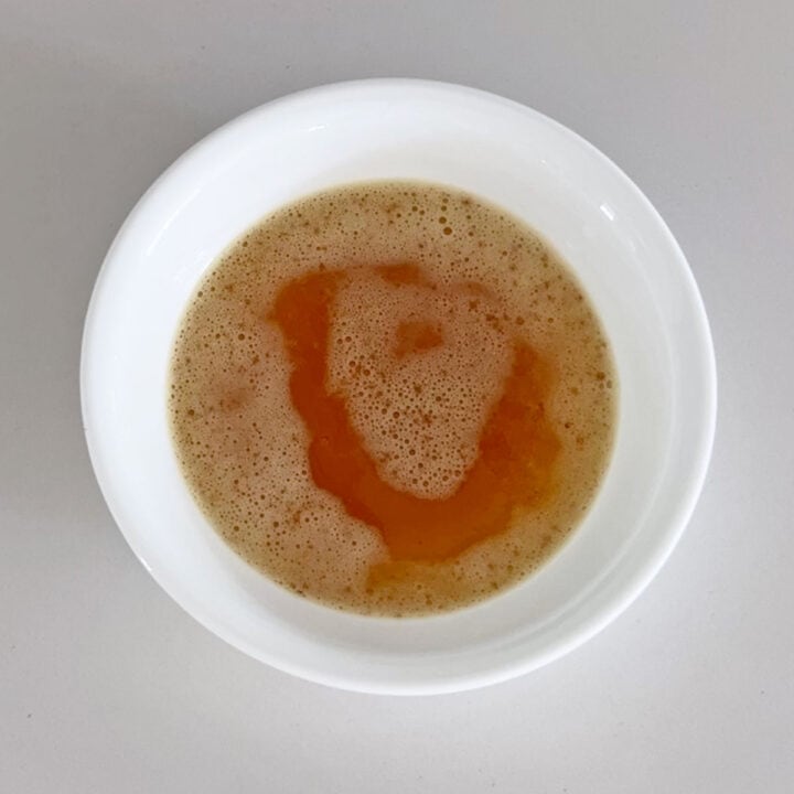 Brown butter in a bowl.