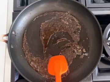 Cooking the cognac.